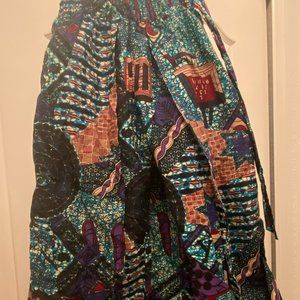 African pants with attached skirt